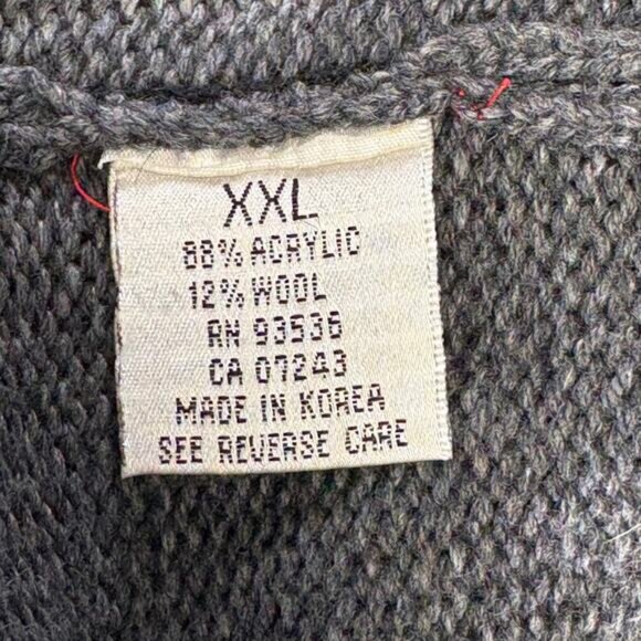 VTG Y2K Ecko Unltd Wool Blend Embroidered Urban Streetwear Mens Sweater Sz XXL - Picture 6 of 7